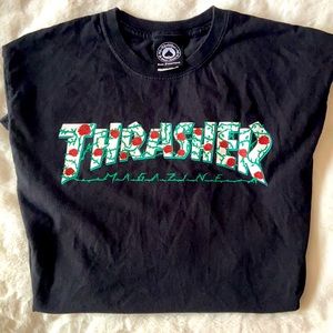 Thrasher Roses Black T- Shirt